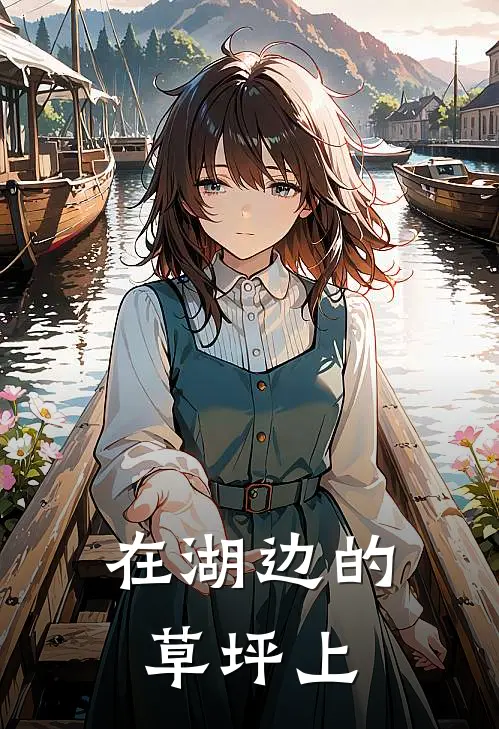 在湖边的草坪上