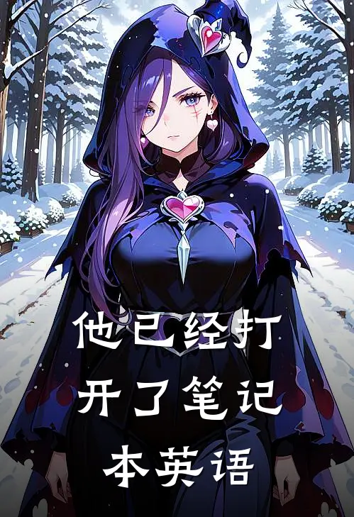 他已经打开了笔记本英语