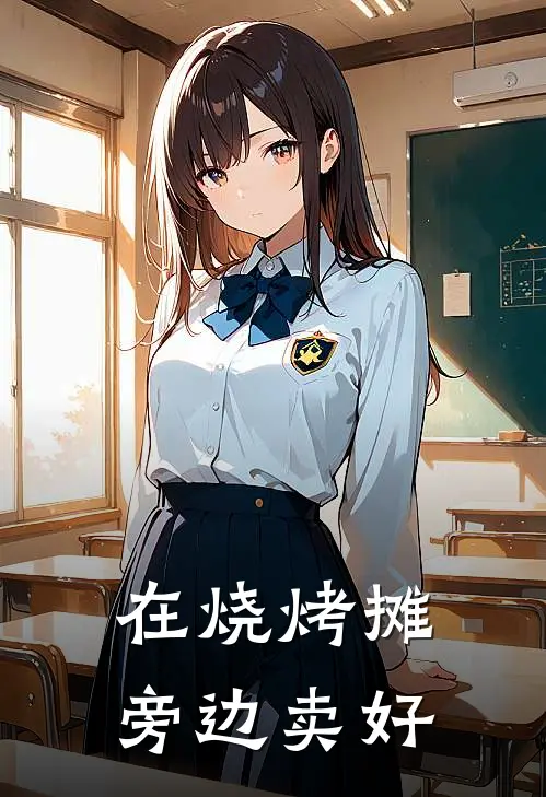 在烧烤摊旁边卖好